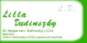 lilla dudinszky business card